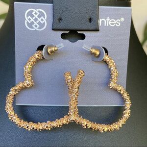 Gold Heart Hoop Daisy Fuentes Fashion Earrings $16ea / 3 for $25